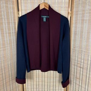 Lauren Ralph Lauren Wool Colorblock Cardigan